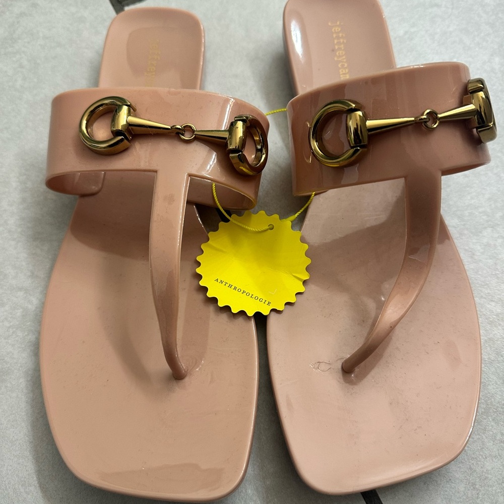 Jeffrey Campbell Horse bit Pink/Beige Jelly Sandals
